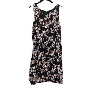Xhilaration black dress with floral pattern. sz L